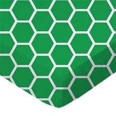 SHEETWORLD.COM 시트월드 장착 크래들 시트 18 x 36 100 면 퍼케일 - 그린 허니콤 미국산, Green Honeycomb