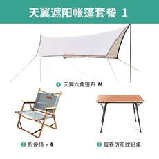 히말라야 캠핑 캐노피 텐트 홀리데이 타프 캠핑 차박용 텐트 선 스크린 낚시 자외선차단 비치 천막 방수포, 육각면 M 수트