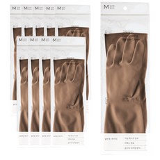 생활공작소 라텍스 고무장갑 M, 베이지, 중(M), 10개