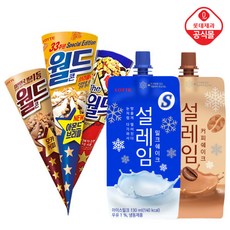 [나뚜루] 월드콘/설레임 아이스크림 5종 X 24개, 선택:02.월드콘 바닐라 * 24개