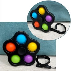 손가락 버블 음악 자이로 마우스 킬러 자이로 키 체인 감압 감압 핸들 프레스 스위치 장난감, 하나, 5 잎 블랙 버블 음악 손가락 탑
