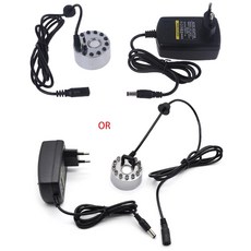 초음파 미스트 메이커 발전기 안개 네뷸라이저 분수 연못 12 LED 분무기 공기 가습기 US/UK/EU/AU 플러그, EU, 1) Eu