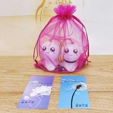 문종 맑은날씨 인형 생일 졸업 밸런타인데이 도자기 커플용품 풍경 여자친구 단짝친구 걸이식 선물, T15-빅헤드 문어 눈 문어-한쌍 망사 가방증정 홀딩식