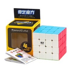 간즈큐브 선수용 3x3 4x4 마그네틱 Qiyi 전문 Speedcube 검정과 스티커 7x7x7 6x6x6 매직 큐브 MofangJiaos, 05 4x4 Stickerless