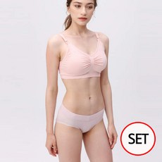 [현대백화점][세컨스킨] NNWOU5002+NNWOU7502 임산부 필수템 입고벗기 편한 뱀부 후크 수유브라 +팬티 세트