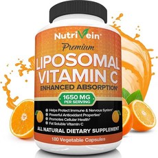 뉴트리베인 리포조말 비타민C 1600mg 180정 1팩 Nutrivein Liposomal Vitamin C, 1개