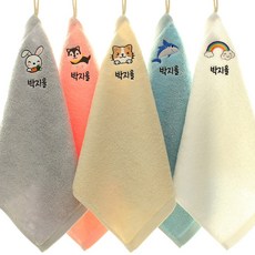 어메니티타올 무형광 어린이집 이름자수 고리수건 40수 코마사 70g 세트, 러블리, 5개