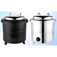 뷔페중탕기 국 접시 국통 호텔 식당 10L 검정 뚜껑 수프 보온 그릇, 1개, 13L 직선형 강철 냄비/304 내솥