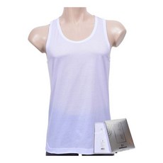 부드러운 면100수 더블실켓가공 백색 남성 런닝