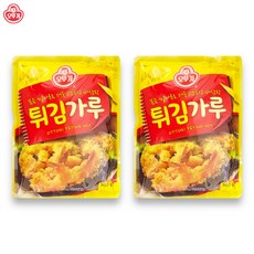 예이니식품 오뚜기 튀김가루 2개(500gx2개) 믹스강력박력중력밀, 2개, 500g