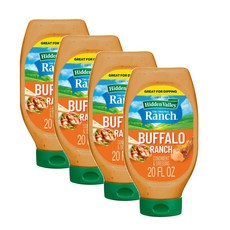 히든벨리 버팔로 랜치 소스 토핑 앤 드레싱 Hidden Valley Buffalo Ranch, 4개, 591ml