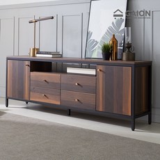 가이온 마벨 3단 1800 스틸 거실장, 샤틴브라운