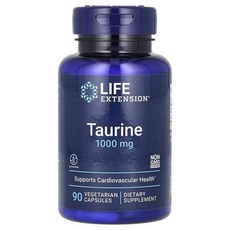 Life Extension 타우린 1 000mg 베지 캡슐 90정, 60정, 1개