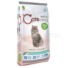  캐츠랑 NEW 전연령 올라이프 고양이 건식사료, 닭 + 참치, 20kg, 3개 