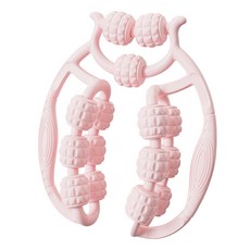 ZOZOFO 15륜 두줄 롤러 요가 종아리 지압 마사지릴, 핑크, 상세페이지 참조