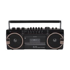 산필 블루투스 휴대용 카세트 카셋트 테이프 플레이어 라디오 휴대용 녹음기 Black, 기본