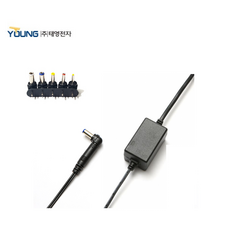 태영전자 SMPS DC 아답터 12V 2A 직류전원장치+5종젠더 - 12v2a외경6.5mm-내경4.4mm가운데핀전원어댑터