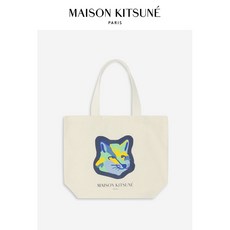 Maison Kitsune 네온 폭스 헤드 남녀공용 프렌치 핸드백 숄더백