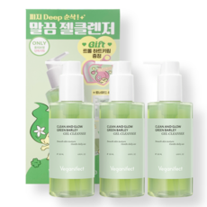 비건이펙트 클린 앤 글로우 청보리 젤 클렌저, 250ml, 2개