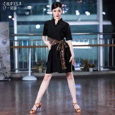 Baysa Betha 라틴 댄서 성인 연습 옷 스탠드 칼라 드레스 여성 댄스 공연 의상, 본문참고, 본문참고