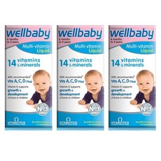 비타바이오틱스 웰베이비 멀티비타민 리퀴드 150ml 3팩 Vitabiotics Wellbaby Multivitamin Liquid, 1개