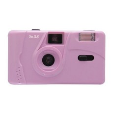 비 일회용 레트로 빈티지 재사용 가능 필름 카메라 플래시 기능 M35 35 35mm, Purple, 1개