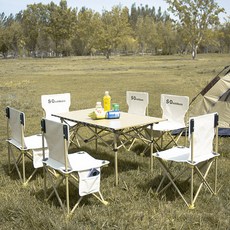 [당일배송] 이수에코테크 캠핑 접이식 테이블 의자 세트 ( 데이블x1 의자 x4 )
