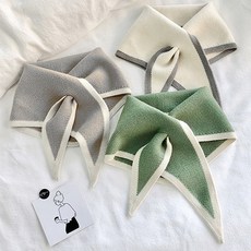[바보사랑]쁘띠스카프 간절기 패션스카프 도톰 미니 삼각스카프