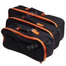 검은 차 마모 방지 지퍼 클로저 손잡이가있는 실용적인 보관 케이스 내구성 휴대용 주머니 진공 청소기 도구 가방, 양측-m
