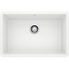 BLANCO White 522429 PRECIS SILGRANIT 싱글 보울 언더 마운트 주방 싱크