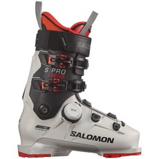 Salomon 살로몬 스키신발 S​Pro Supra BOA 120 Ski Boots 2024, 26.5, 그레이 오로라/블랙/레드