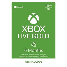 Xbox Live 골드 12개월 멤버십 디지털 코드, 6 개월, 온라인 게임 코드