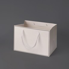 [슈에디자인] 답례품 선물 와이드 빅 넓은 대형 고급 쇼핑백 10개 (화이트끈) -화과자20구 상자 가능, 10개 1묶음, 화이트종이백(앞면프레임)/화이트손잡이끈 10개 1묶음, 화이트종이백(앞면프레임)/화이트손잡이끈