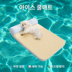 올데이굿즈 강아지 고양이 쿨링 냉감 매트 여름 방석, 블루, 1개
