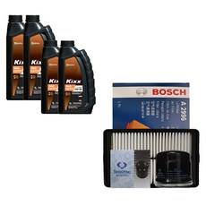 티볼리 1.6 가솔린 킥스 PAO C2/C3 0W30(4L) 엔진오일세트 0025-2660, 4000ml