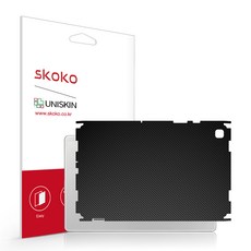 스코코 갤럭시탭 A7 10.4 2020 WIFI 유니스킨 측후면 외부보호필름, 02-1. 레더_블랙