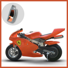 포켓 미니 바이크 49cc 오토바이 고성능 클래식 소형 산악 모터 싸이클 가솔린 산악용, 오렌지