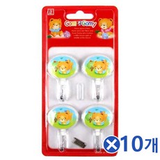 ksw49788 원형 곰돌이캐릭터 벽행거x10개 조리도구걸이 lp754 벽후크, 1, 단일색상