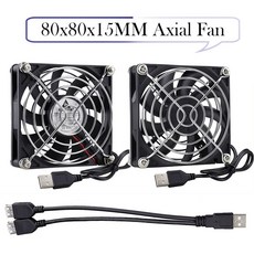 GDSTIME- 40mm 92mm 120mm 5V USB 팬 AV 수신기 DVR 및 TV 박스 냉각용 2 in 1 케이블 컨트롤러, 8015 5V USB Fan, 11 8015 5V USB Fan, 1개
