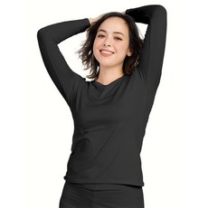 (1-1. 2XL) (라파사) 따뜻한 이너 방한 속옷 긴팔 셔츠 크루 넥 보온 이너 속옷