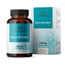 HERBAMAMA Stone Breaker 찬카 피에드라 알약 신장 및 담낭 클렌징 - 1200mg 100정, 1개