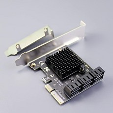 GLOTRENDS SA30266 포트 PCIe X4 SATA 확장 카드SATA 케이블 및 15 스플리터 전원 포함 Windows Linux Mac OS NAS와 호환 6-Port/ X2 상품 이미지