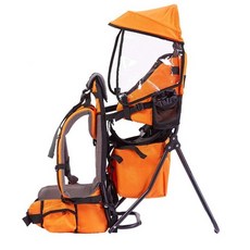 유아등산캐리어 다기능 아기 하이킹 캐리어 배낭 방수 어린이 여행 등받이 유아 야외 등산 의자 어깨 운반 가방, orange
