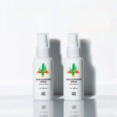 일본 마마베이비 유아 아동 베이비 UV 아웃도어 스프레이 미스트 SPF20 PA++ 80mL DEET-free 완전 무화학/무실리콘 천연 성분, 2개