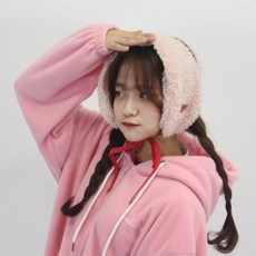 [텐바이텐] [체리콘] 보드라운 귀도리&목도리 - 핑크