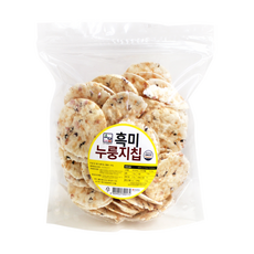 소담푸드 흑미누룽지칩 전통 곡물 간식 누룽지 뻥튀기 스낵 200g, 6개