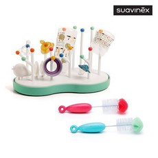 스와비넥스 스와비넥스 젖병건조대+듀오 젖병 브러쉬 세트, 젖병건조대/스카이블루