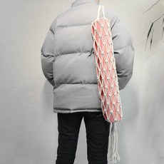 대형 요가 매트 패션 요가 매트 가방 크로셰 마크라메 대형 포켓 핏 대부분의 사이즈 슬링 피트니스