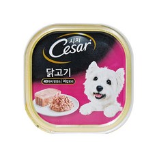 시저 애견간식 캔, 닭고기, 100g, 18개