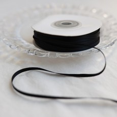 엘블랑꼬 얇은 공단 리본끈 3mm 리본공예 얇은끈 끈포장 리본포장, 블랙 블랙